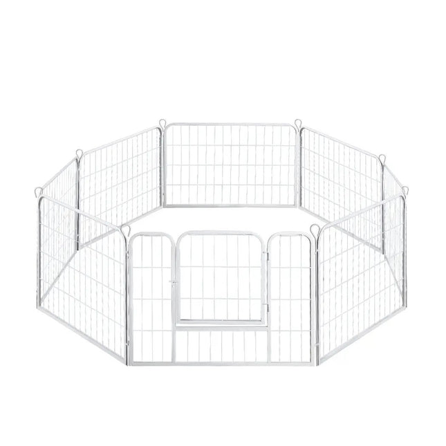 PaWz 8 Panel 24'' Pet Dog Playpen Puppy White 24 inch-1975420507704659969