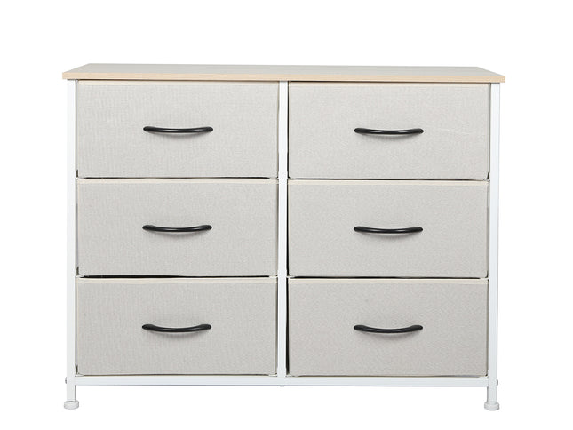 Levede Storage Cabinet Tower Chest Beige-1942353396505907201