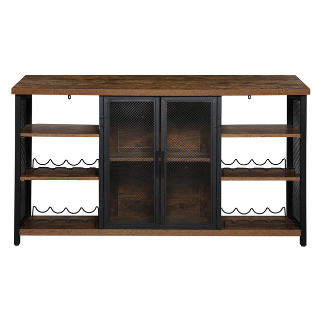 Levede Bar Cabinet Buffet Sideboard Walnut-1975420495033667585