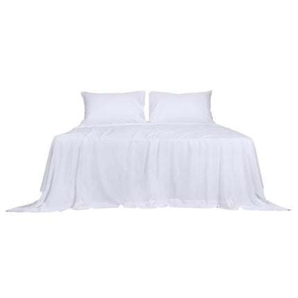 Dreamz 4pcs King Size 100% Bamboo Bed Sheet Set in White Colour-1954802920130220033