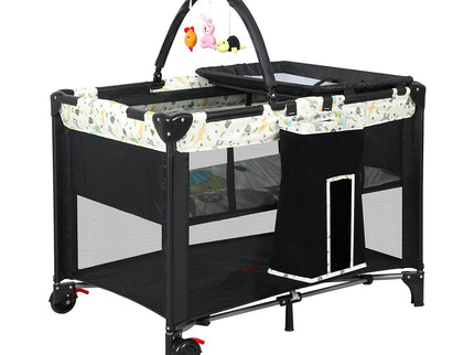 BoPeep Baby Cot Bed Crib Portable Bassinet Black-1910113153782517761