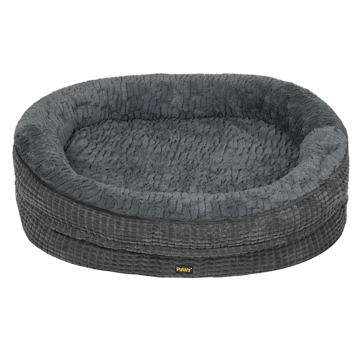 Pawz Orthopedic Plush Dog Bed Soft Washable Pet Bed Grey Cosy Cushion S Size-2011971116691755009