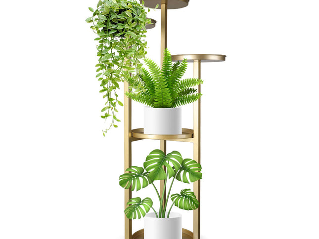 Levede Plant Stand Outdoor Indoor Flower Gold Medium-1864184713162395649