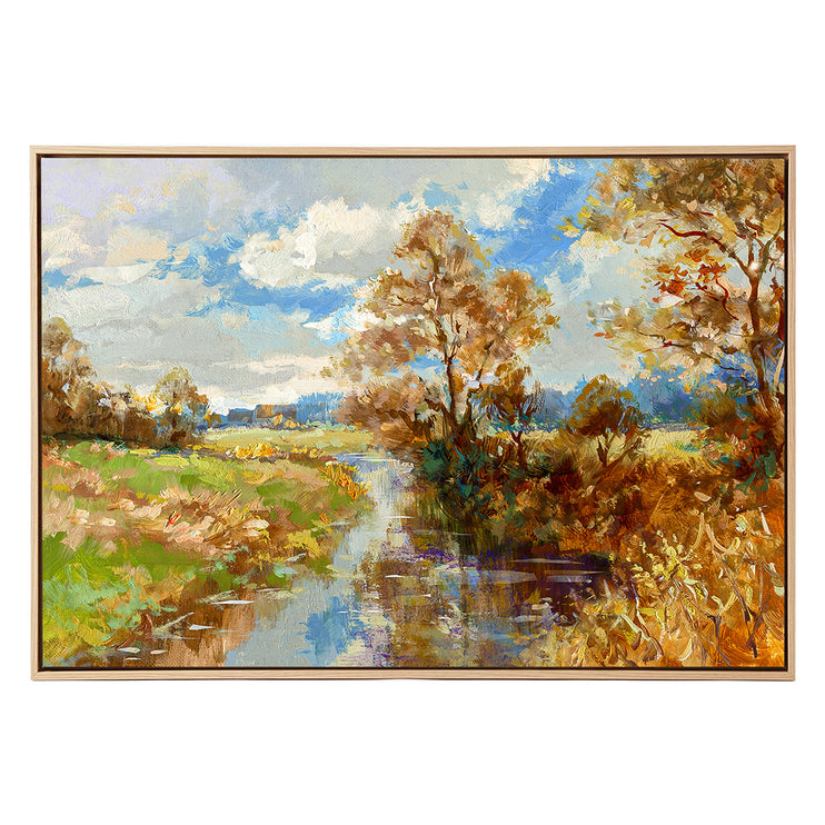 Yezi Large Framed Canvas Wall Art Landscape Painting Home Decor 80x120cm-2061251858638442497