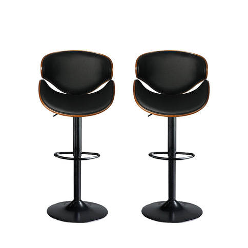 Levede 1x Bar Stools Gas Lift Kitchen Black-1910113239631532033