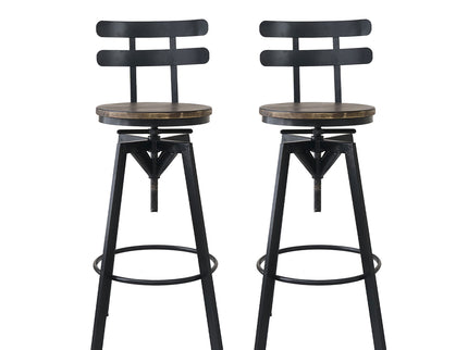 Levede 1x Bar Stool Industrial Adjustable-1910113242009702401