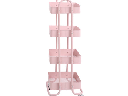 Levede 4 Tiers Kitchen Trolley Cart Pink-1917016722188144641