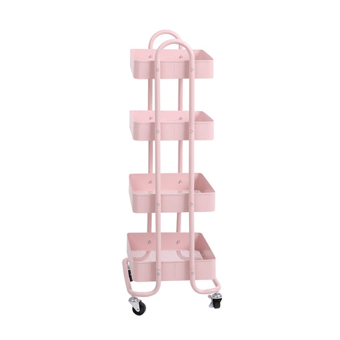 Levede 4 Tiers Kitchen Trolley Cart Pink-1917016722188144641