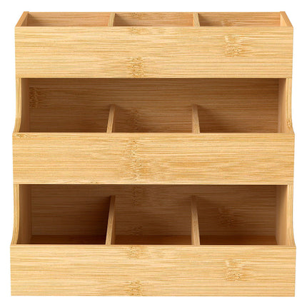 Toque Vertical Bamboo Tea Organizer Holds 180 Tea Bags-1973193601324290049