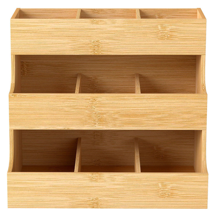 Toque Vertical Bamboo Tea Organizer Holds 180 Tea Bags-1973193601324290049