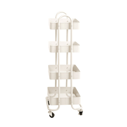 Levede 4 Tiers Kitchen Trolley Cart White-1973193877846364161