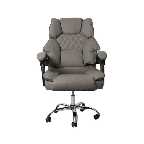 Levede Gaming Chair Office Computer Grey No Footrest-1864184462414319617