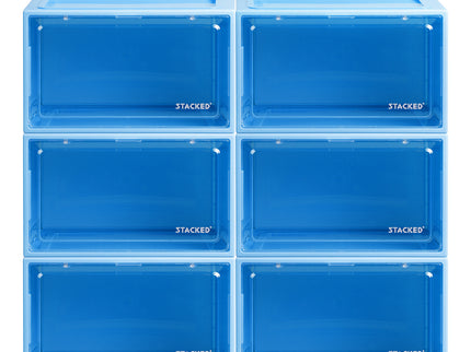 Stacked Sneaker Display Case Shoe Storage Blue-1864184616408190977