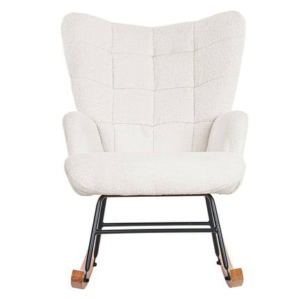 Levede Fleece Rocking Chair-1954802379476045825