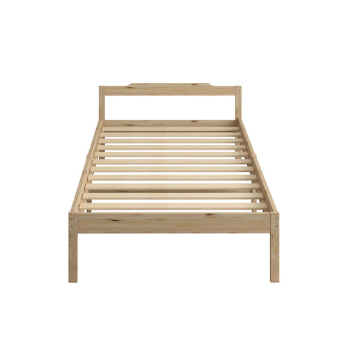 Levede Wooden Bed Frame King Single Nature Natural-1864183192769138689