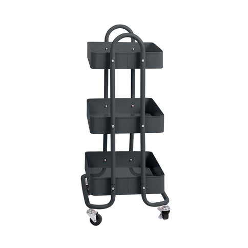 Levede 3 Tiers Kitchen Trolley Cart Grey-1917016721408004097