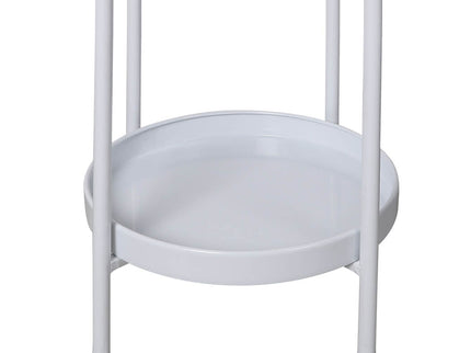 Levede 2 Tiers Plant Stand Metal Flower White Medium-1864184717172150273