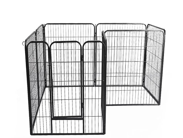 PaWz 8 Panel Pet Dog Playpen Puppy Exercise Black 24 inch-1975420507511721985