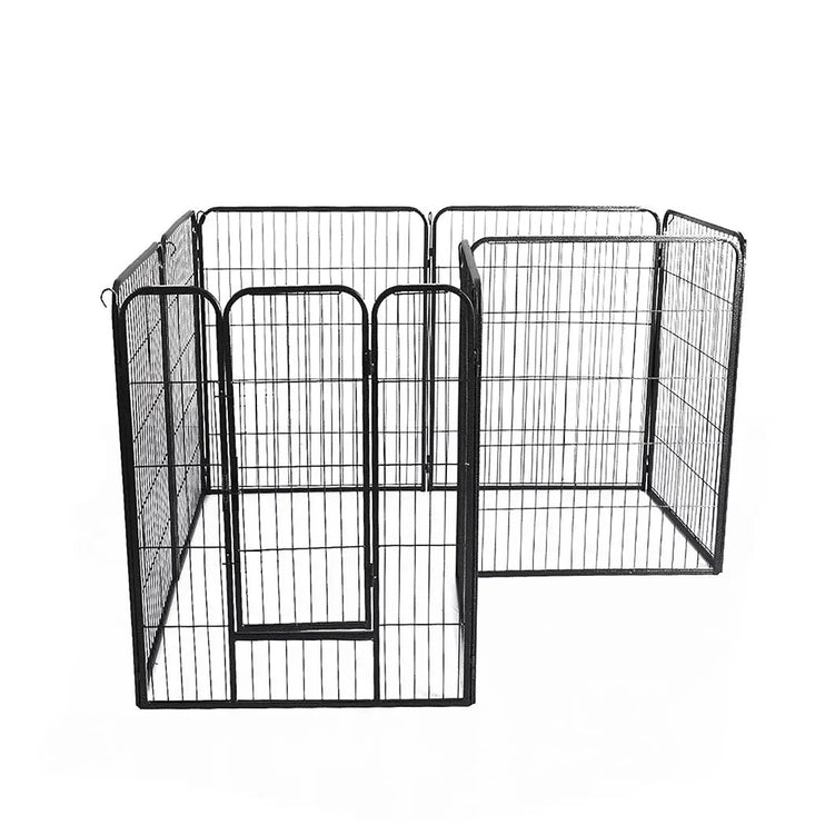 PaWz 8 Panel Pet Dog Playpen Puppy Exercise Black 24 inch-1975420507511721985