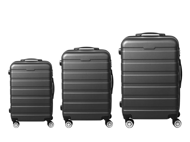 Slimbridge 3PC Luggage sets Suitcase Dark Grey-1973193942438645761