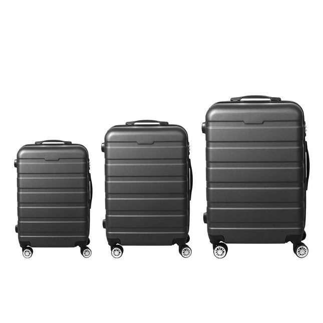 Slimbridge 3PC Luggage sets Suitcase Dark Grey-1973193942438645761