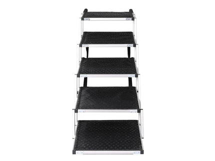 PaWz 5 Steps Dog Ramp Adjustable Height Black-1864184532979290113