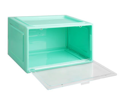 Stacked Sneaker Display Case Stackable Cyan-1864184615963594753