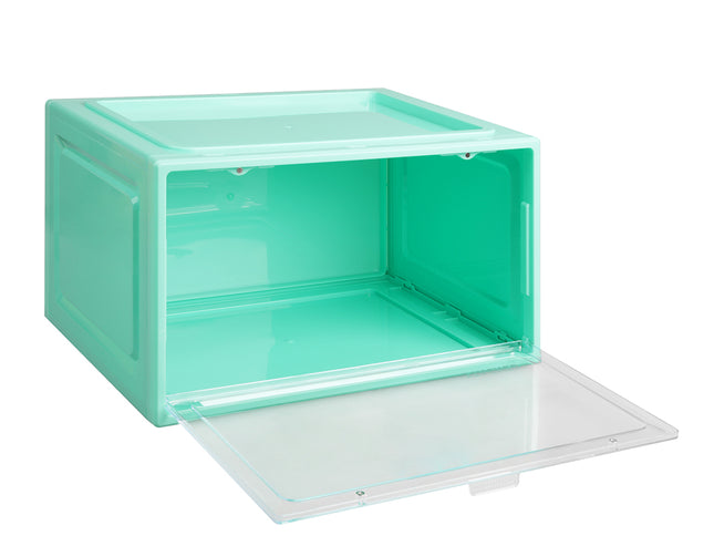 Stacked Sneaker Display Case Stackable Cyan-1864184615963594753