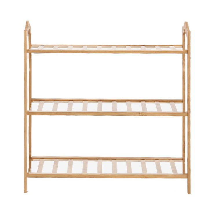 2x Levede 3 Tier Bamboo Shoe Rack Shoes-1919892878260310017