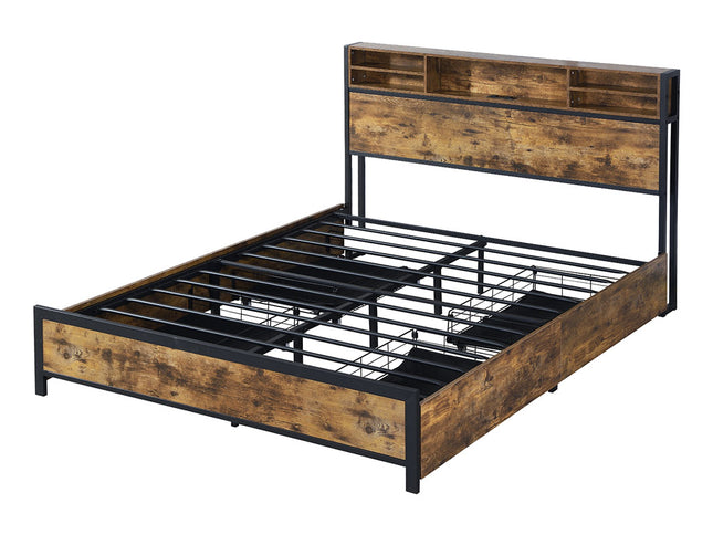 Levede bed frame queen-1973193466980732929