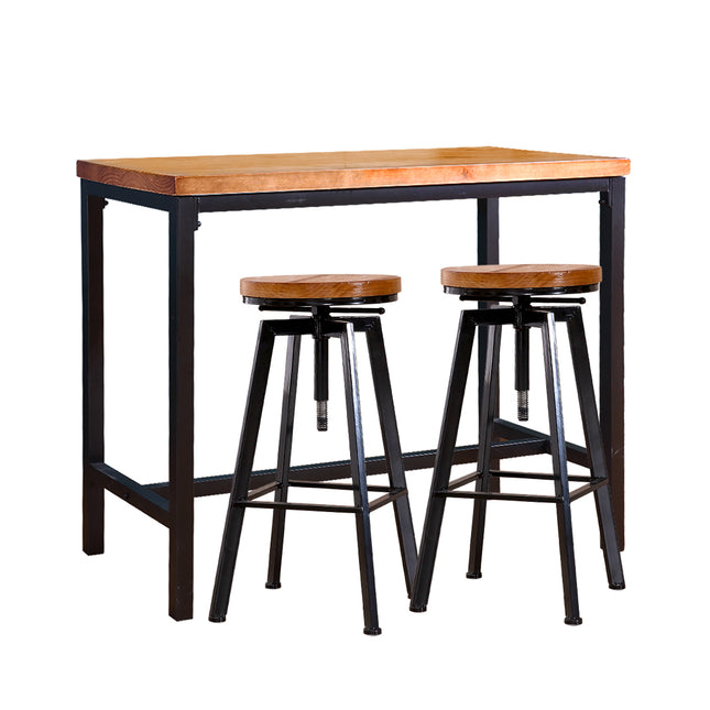 Levede 3pcs Bar Table Barstools Industrial-1975420483658715137
