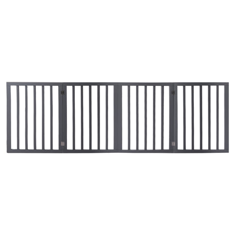Wooden Pet Gate Dog Fence Retractable Grey 600x 3MM-1864184510149693441