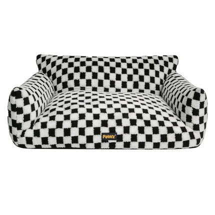 Pawz Pet Bed Plush Checkered Dog Bed Washable Cat Bed-2018816715483385857
