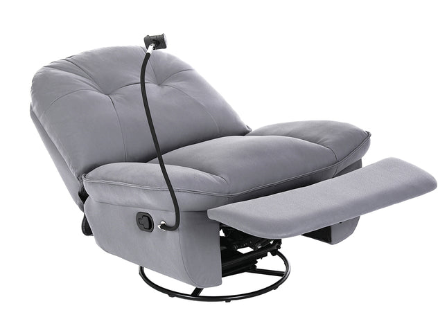 Levede Recliner Chair Lounge 360?Swivel Black-1864184462552731649