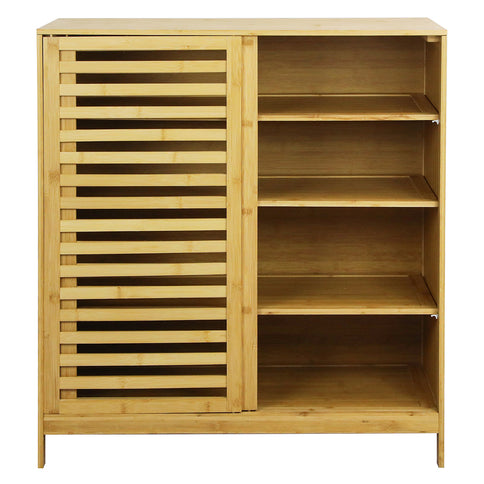 Levede Bamboo Storage Cabinet Freestanding Natural-1917016713283637249