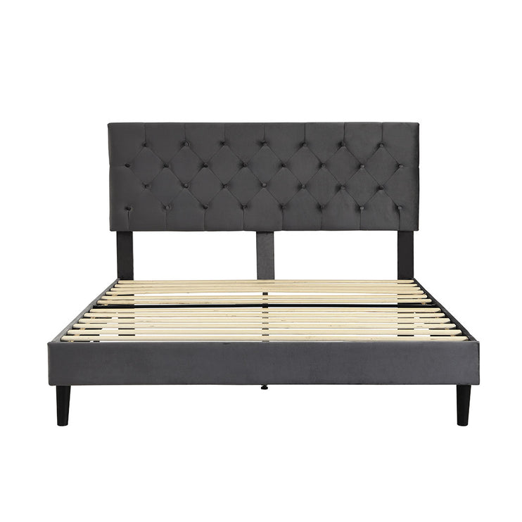 Levede Bed Frame Queen Size Mattress Grey-1973194030611304449