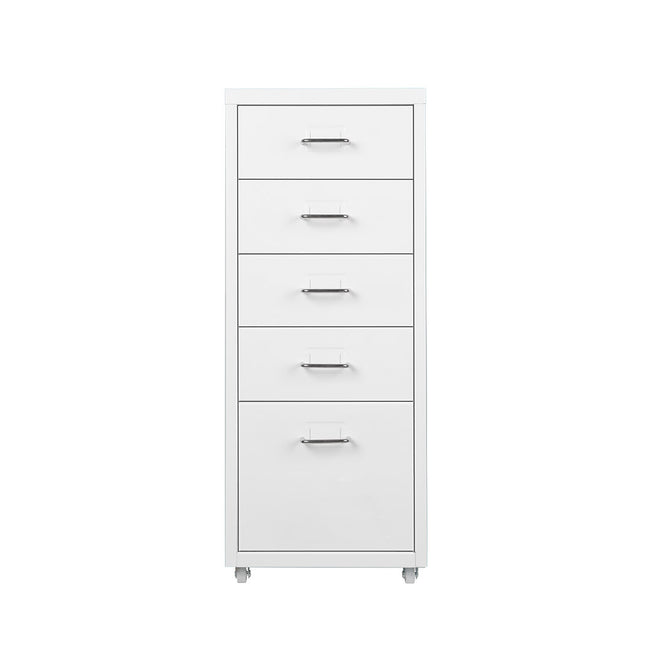 Levede 5 Drawer Office Cabinet Drawers White-1973193876470632449