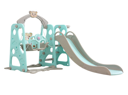 BoPeep Kids Slide Swing Basketball Ring Blue-1831592554110521345