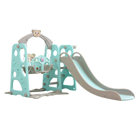BoPeep Kids Slide Swing Basketball Ring Blue-1831592554110521345
