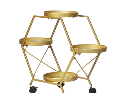 Levede Plant Stand Garden Outdoor Indoor Gold-1864184724919029761