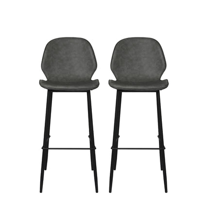 Levede 2x Bar Stool Barstools Counter Grey-1973194084180955137