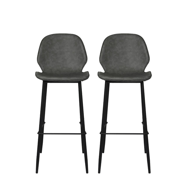 Levede 2x Bar Stool Barstools Counter Grey-1973194084180955137