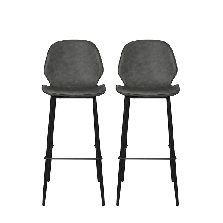 Levede 2x Bar Stool Barstools Counter Grey-1973194084180955137
