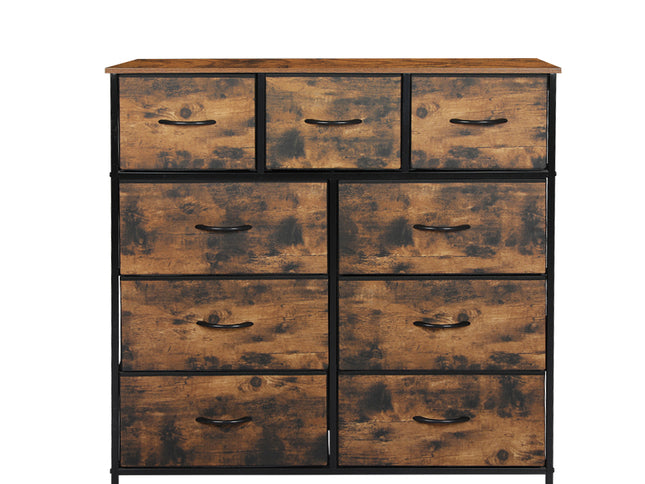 Levede Storage Cabinet Tower Chest Brown Fold-1973194081869893633