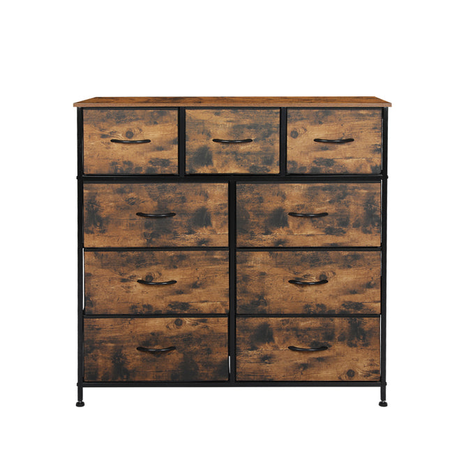 Levede Storage Cabinet Tower Chest Brown Fold-1973194081869893633