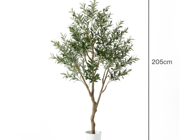Lambu Artificial Olive Tree Palm Fake Green Leaves Natural Plants Indoors 205cm-2050056792163094530