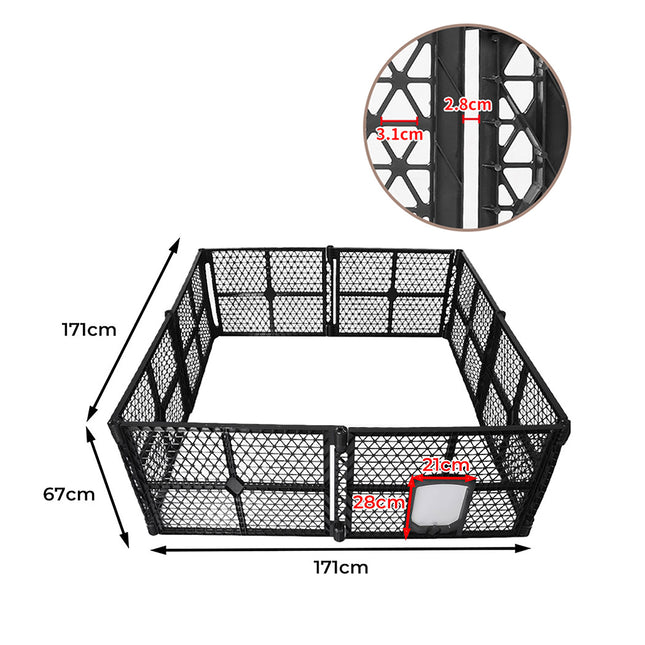 PaWz Pet Playpen Folding Dog Plastic L Large-1973193651718852610