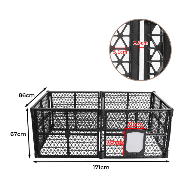 PaWz Pet Playpen Folding Dog Plastic M Medium-1975420453744939010