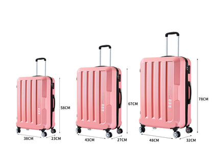 Slimbridge 20"24"28" 3PC Luggage Sets Rose Gold-1864184358022287362