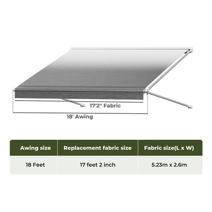 Manan 18FT RV Awning Fabric Replacement 18.05oz Caravan-1975420338527408130